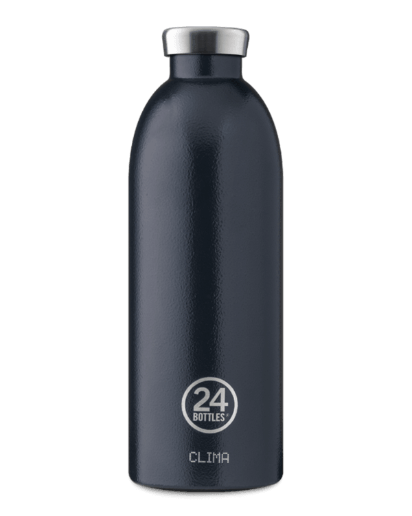 24Bottles Clima flaske, Rustic deep blue - 850 ml. - Bahne
